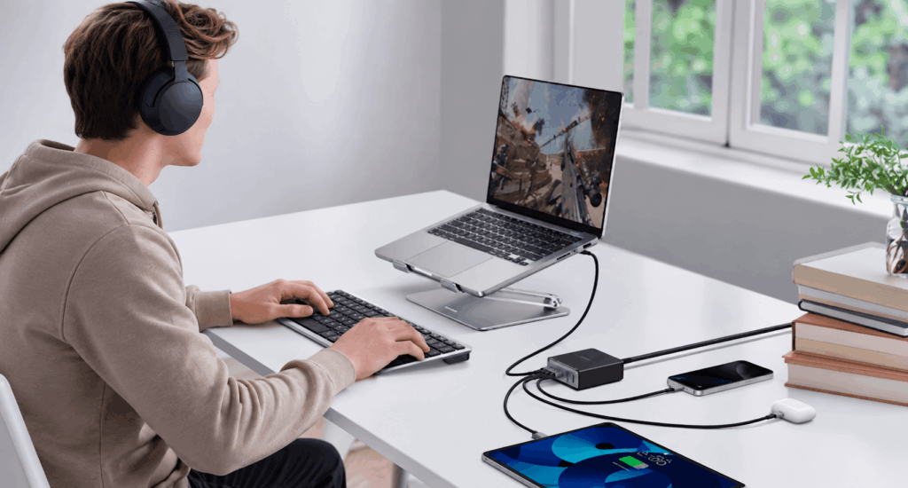 Chargeur USB-C pour MacBook sur un tournage : gérer l’énergie entre prises et contrôle des fichiers